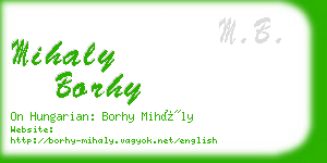 mihaly borhy business card